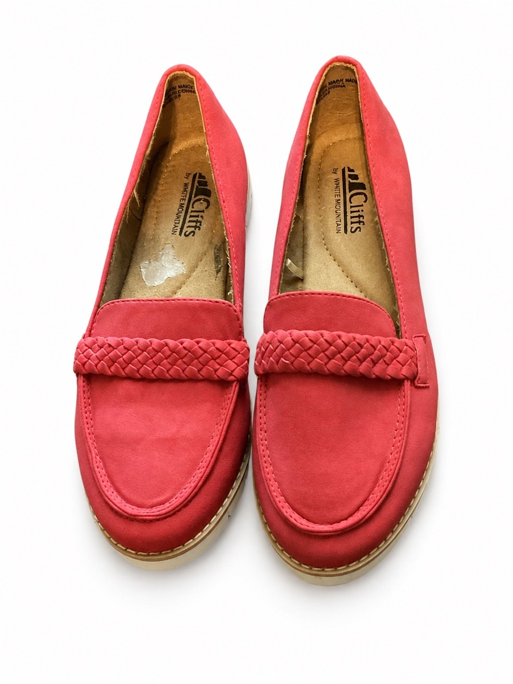 White Mountain Coral Braided Loafers